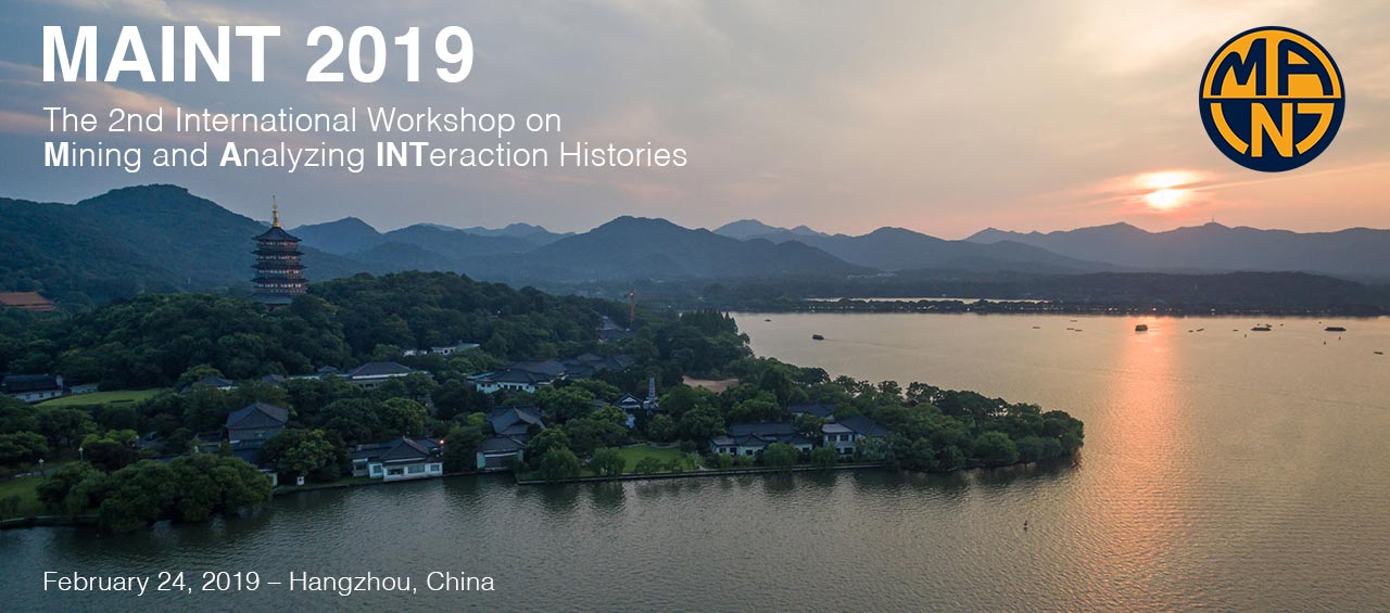 The Second International Workshop on Mining and Analyzing Interaction Histories (MAINT 2019)